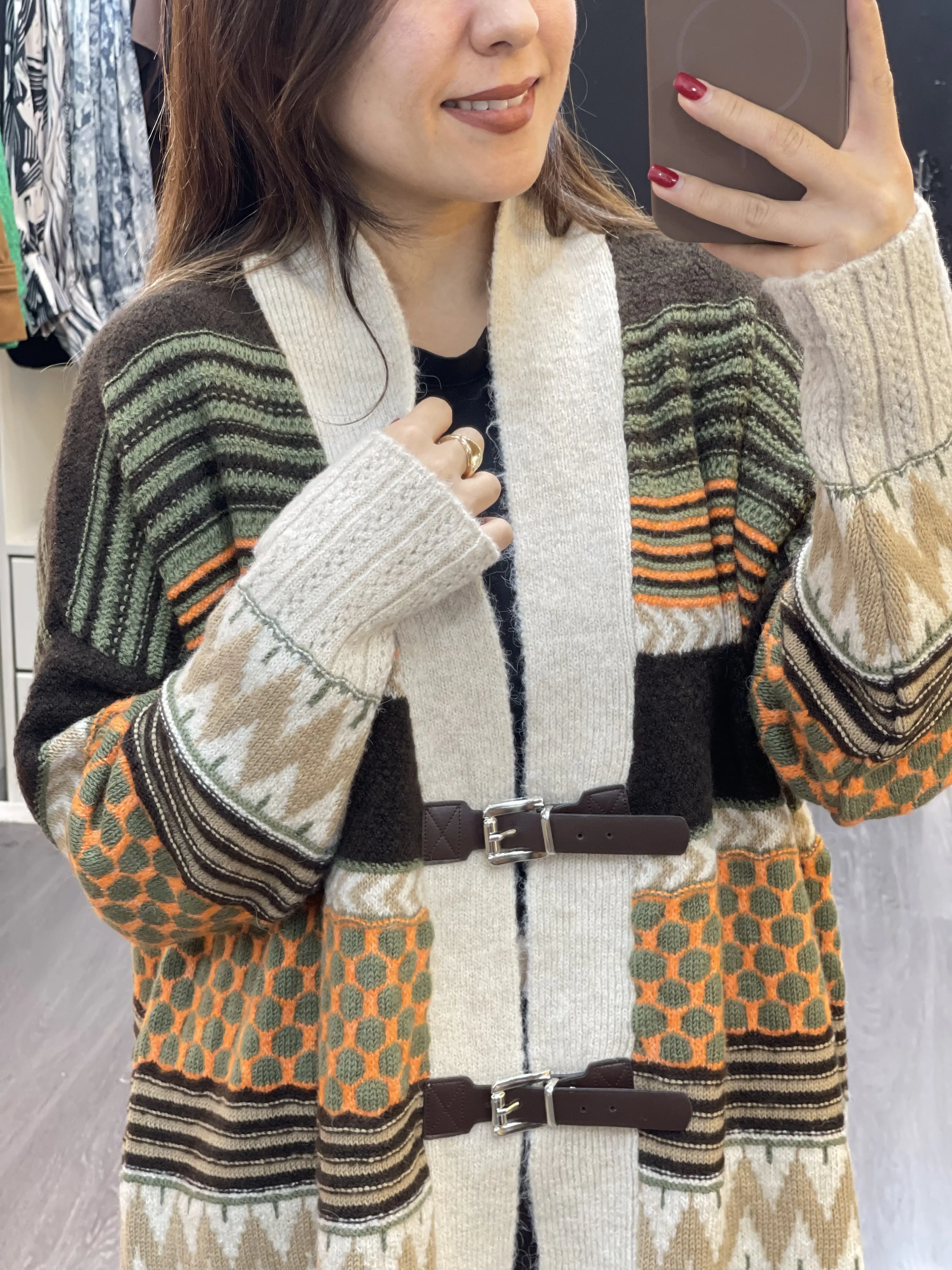 بافت کمربند دار رنگی برند اوجینال ترک